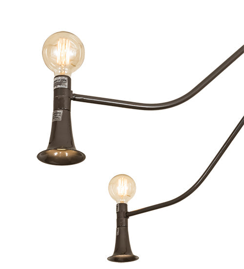 Meyda Lighting Alva 76" 12-Light Black Fox Glossy Asta Chandelier