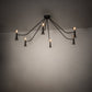 Meyda Lighting Alva 76" 12-Light Black Fox Glossy Asta Chandelier