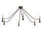 Meyda Lighting Alva 76" 12-Light Black Fox Glossy Asta Chandelier