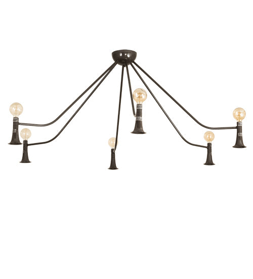 Meyda Lighting Alva 76" 12-Light Black Fox Glossy Asta Chandelier