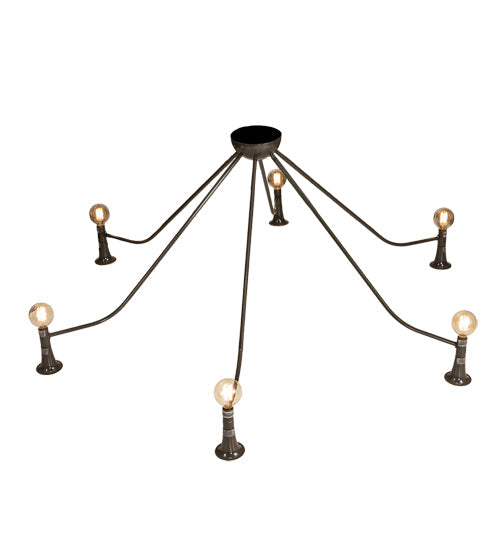 Meyda Lighting Alva 76" 12-Light Black Fox Glossy Asta Chandelier