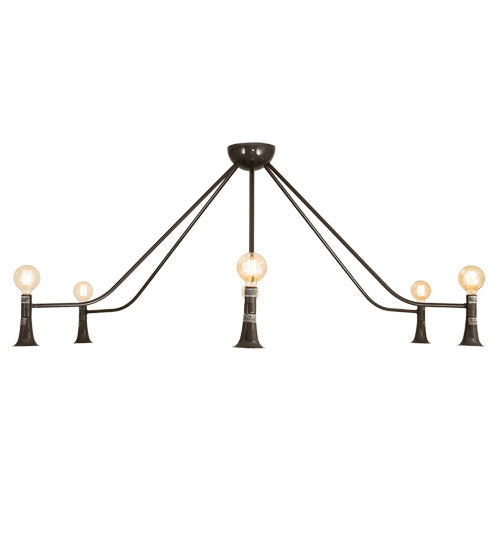 Meyda Lighting Alva 76" 12-Light Black Fox Glossy Asta Chandelier