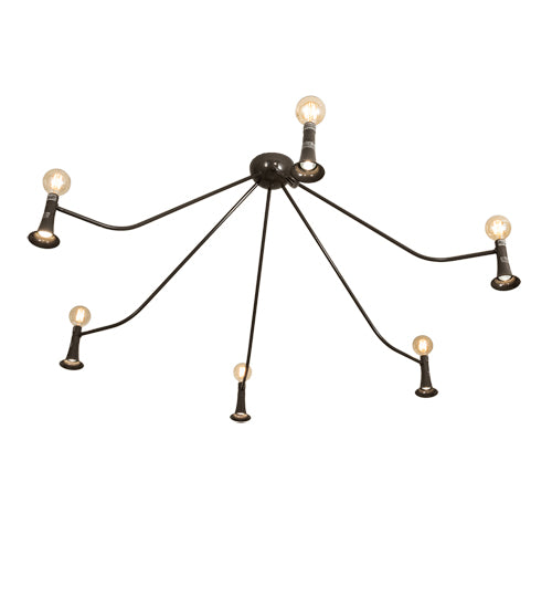 Meyda Lighting Alva 76" 12-Light Black Fox Glossy Asta Chandelier
