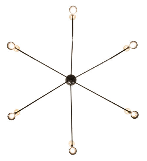 Meyda Lighting Alva 76" 12-Light Black Fox Glossy Asta Chandelier