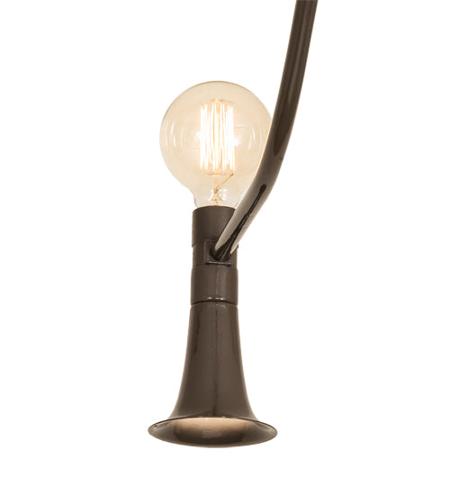 Meyda Lighting Alva 76" 12-Light Black Fox Glossy Asta Chandelier