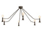 Meyda Lighting Alva 76" 12-Light Black Fox Glossy Asta Chandelier