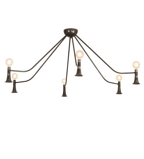 Meyda Lighting Alva 76" 12-Light Black Fox Glossy Asta Chandelier