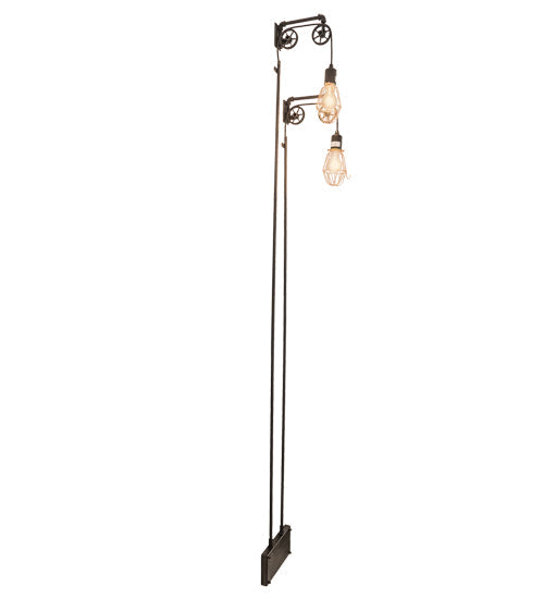 Meyda Lighting Alva 9" 2-Light Industrial Steel Bartlett Wall Sconce