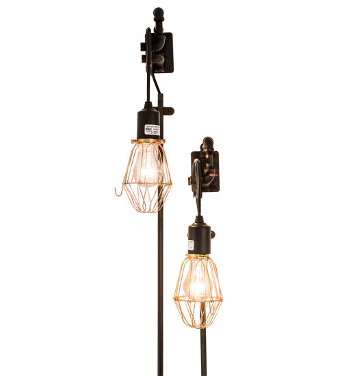 Meyda Lighting Alva 9" 2-Light Industrial Steel Bartlett Wall Sconce