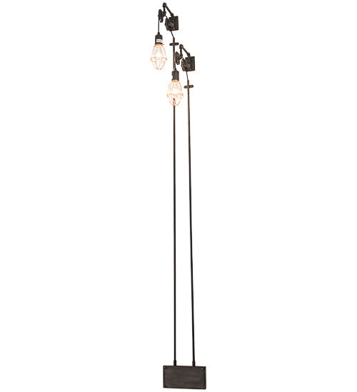 Meyda Lighting Alva 9" 2-Light Industrial Steel Bartlett Wall Sconce