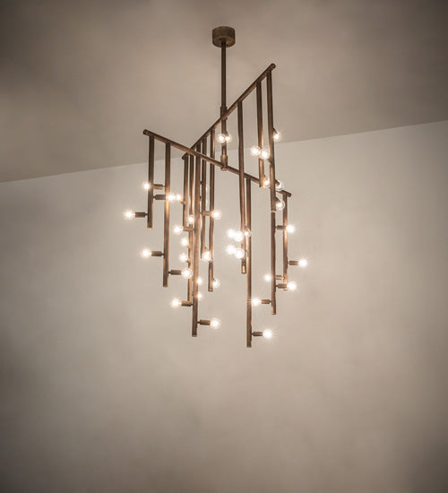 Meyda Lighting Alva Babylon 48" 40-Light Vintage Brass Chandelier
