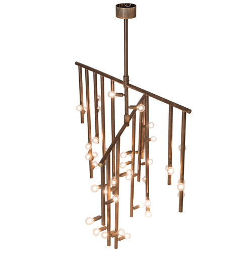 Meyda Lighting Alva Babylon 48" 40-Light Vintage Brass Chandelier