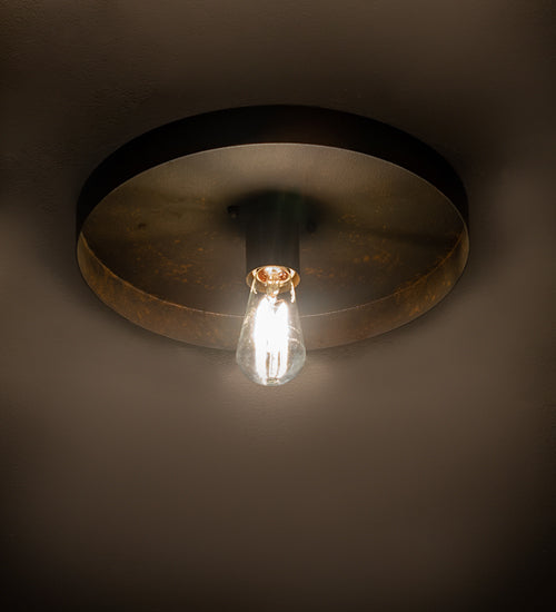 Meyda Lighting Alva Cap 13" Chestnut Flush Mount Light