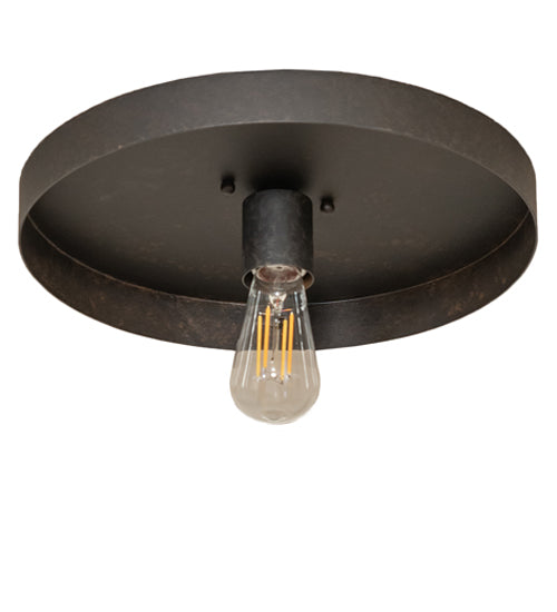 Meyda Lighting Alva Cap 13" Chestnut Flush Mount Light