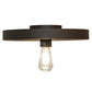 Meyda Lighting Alva Cap 13" Chestnut Flush Mount Light