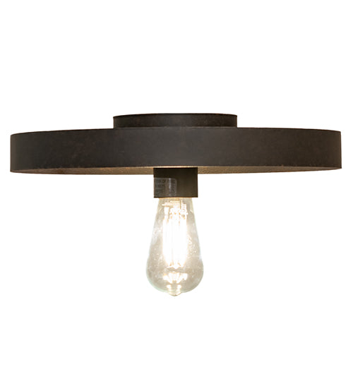 Meyda Lighting Alva Cap 13" Chestnut Flush Mount Light