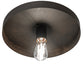 Meyda Lighting Alva Cap 13" Chestnut Flush Mount Light