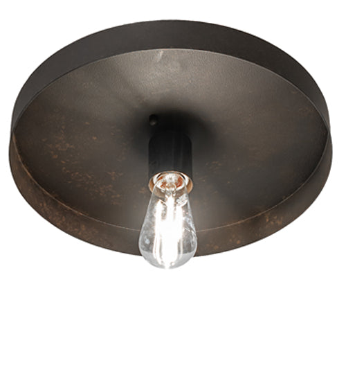 Meyda Lighting Alva Cap 13" Chestnut Flush Mount Light