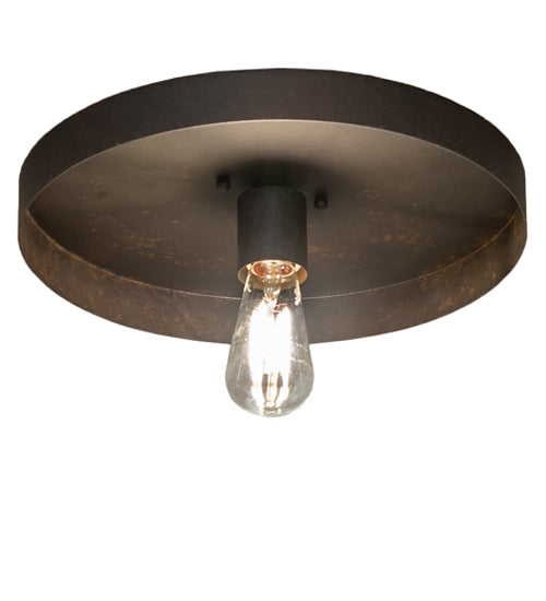 Meyda Lighting Alva Cap 13" Chestnut Flush Mount Light
