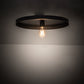 Meyda Lighting Alva Cap 20" Solar Black Flush Mount Light