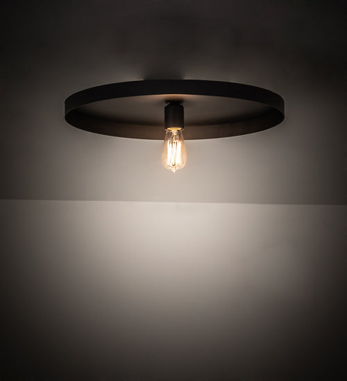 Meyda Lighting Alva Cap 20" Solar Black Flush Mount Light