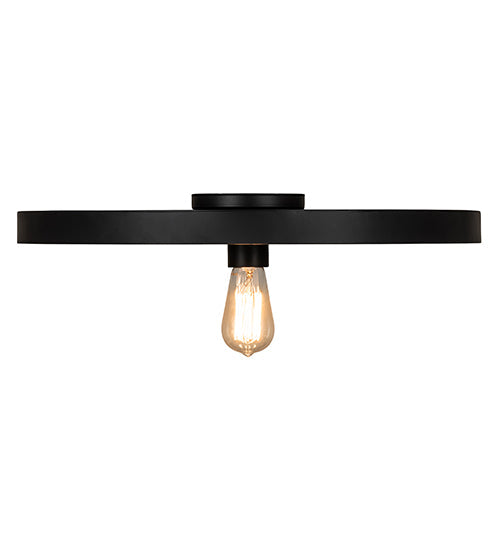 Meyda Lighting Alva Cap 20" Solar Black Flush Mount Light