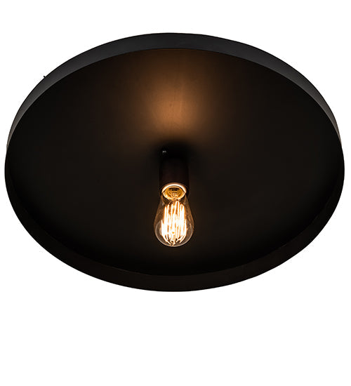 Meyda Lighting Alva Cap 20" Solar Black Flush Mount Light