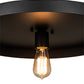 Meyda Lighting Alva Cap 20" Solar Black Flush Mount Light