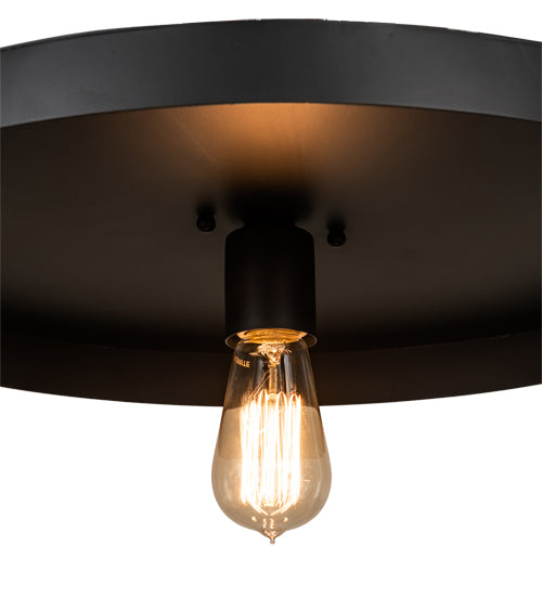 Meyda Lighting Alva Cap 20" Solar Black Flush Mount Light