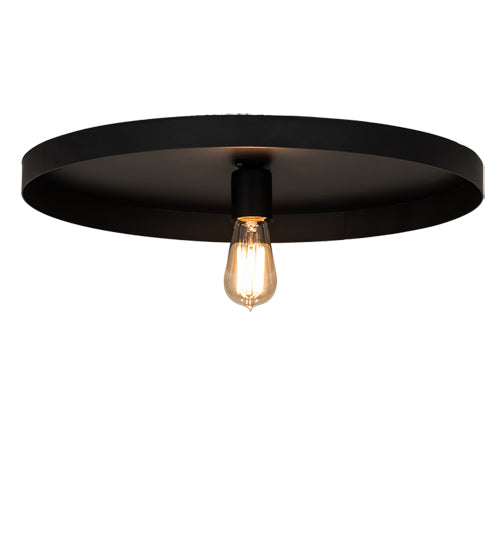 Meyda Lighting Alva Cap 20" Solar Black Flush Mount Light