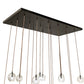 Meyda Lighting Alva Orb 80" 18-Light Bronze Cascading Chandelier With Clear Globe Shade Glass