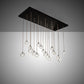 Meyda Lighting Alva Orb 80" 18-Light Bronze Cascading Chandelier With Clear Globe Shade Glass