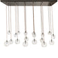 Meyda Lighting Alva Orb 80" 18-Light Bronze Cascading Chandelier With Clear Globe Shade Glass