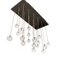 Meyda Lighting Alva Orb 80" 18-Light Bronze Cascading Chandelier With Clear Globe Shade Glass