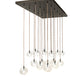 Meyda Lighting Alva Orb 80" 18-Light Bronze Cascading Chandelier With Clear Globe Shade Glass
