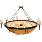 Meyda Lighting Alysia 85" 16-Light Semi-flush Mount Ceiling Light With Beige and White Shade