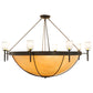 Meyda Lighting Alysia 85" 16-Light Semi-flush Mount Ceiling Light With Beige and White Shade