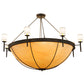 Meyda Lighting Alysia 85" 16-Light Semi-flush Mount Ceiling Light With Beige and White Shade