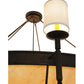 Meyda Lighting Alysia 85" 16-Light Semi-flush Mount Ceiling Light With Beige and White Shade