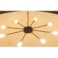 Meyda Lighting Alysia 85" 16-Light Semi-flush Mount Ceiling Light With Beige and White Shade