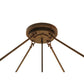 Meyda Lighting Alysia 85" 16-Light Semi-flush Mount Ceiling Light With Beige and White Shade