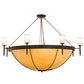 Meyda Lighting Alysia 85" 16-Light Semi-flush Mount Ceiling Light With Beige and White Shade