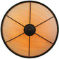 Meyda Lighting Alysiales 32" 5-Light Copper Rust Semi-flush Mount Ceiling Light With Beige Travertine Idalight Shade Glass