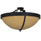 Meyda Lighting Alysiales 36" 6-Light Textured Black Luxe Semi-flush Mount Ceiling Light With Tawnyrock Idalight Shade Glass