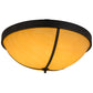 Meyda Lighting Alysiales 36" 6-Light Textured Black Luxe Semi-flush Mount Ceiling Light With Tawnyrock Idalight Shade Glass