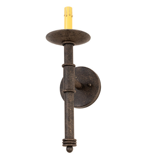 Meyda Lighting Amada 5" Antiquity Wall Sconce With Brown Parchment Shade