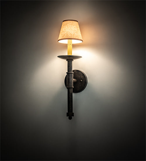 Meyda Lighting Amada 5" Antiquity Wall Sconce With Brown Parchment Shade