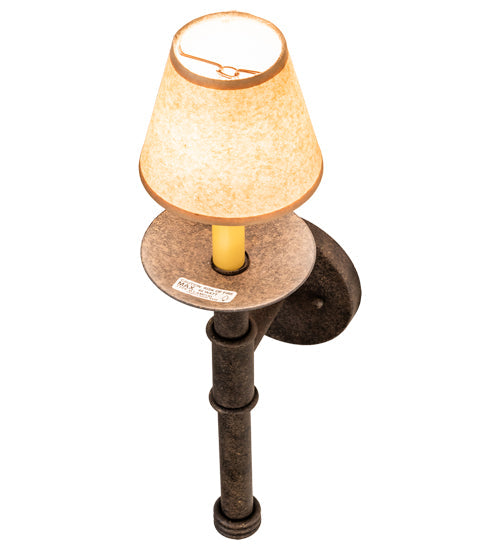 Meyda Lighting Amada 5" Antiquity Wall Sconce With Brown Parchment Shade