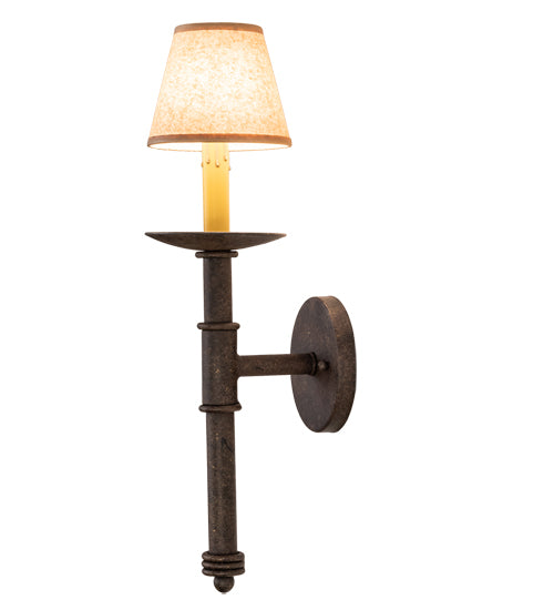 Meyda Lighting Amada 5" Antiquity Wall Sconce With Brown Parchment Shade