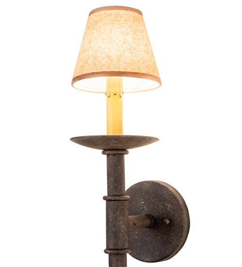 Meyda Lighting Amada 5" Antiquity Wall Sconce With Brown Parchment Shade